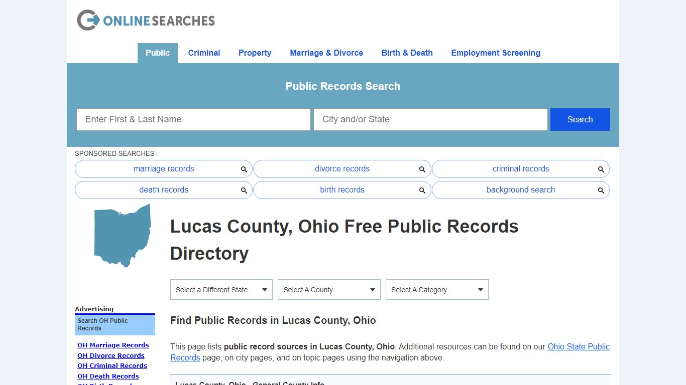 Lucas County, Ohio Public Records Directory