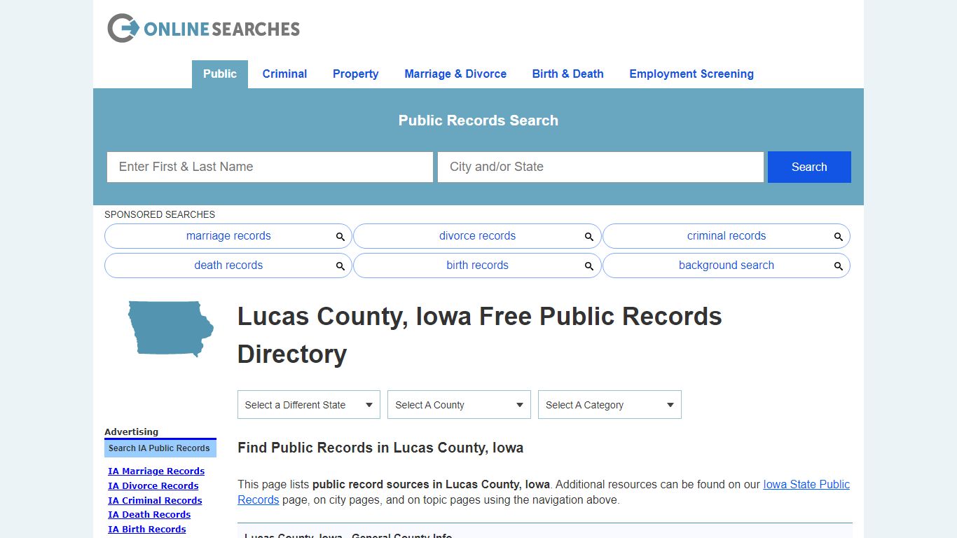 Lucas County, Iowa Public Records Directory